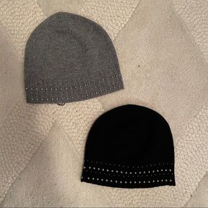 Studded cashmere beanie